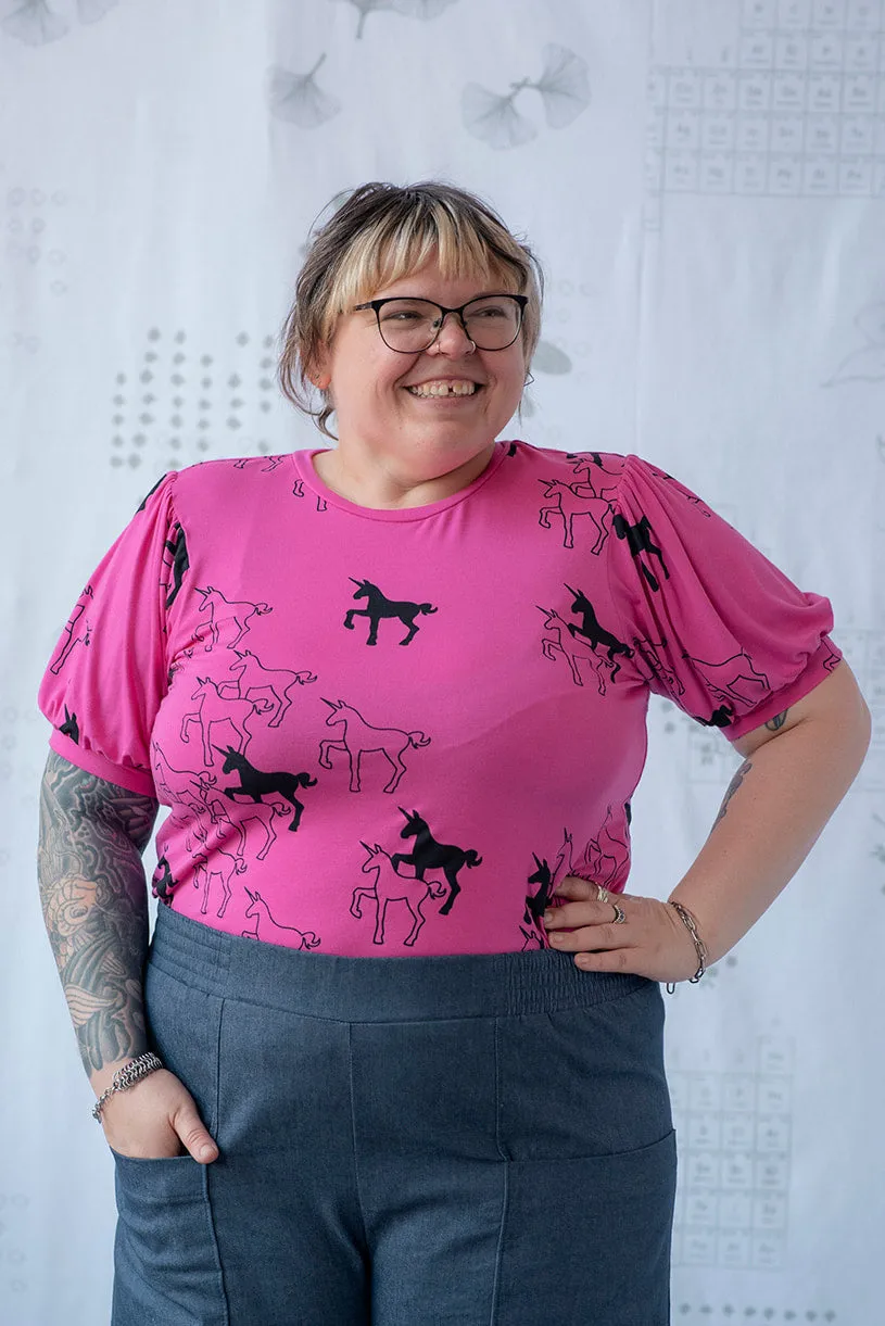 Puff Couture Tee - Pink Unicorns sold by Smoking Lily product image thumbnail 2