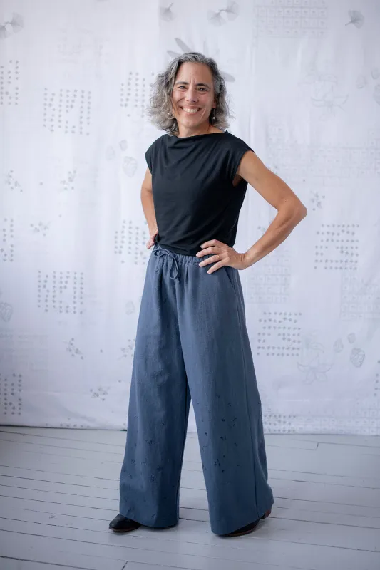 Drift Pants - Slate Blue made by Smoking Lily