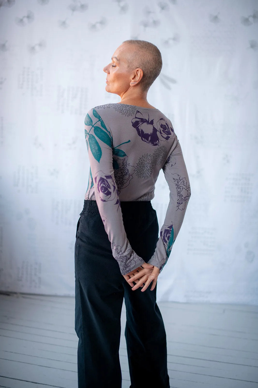Nanette Top - Grey sold by Smoking Lily