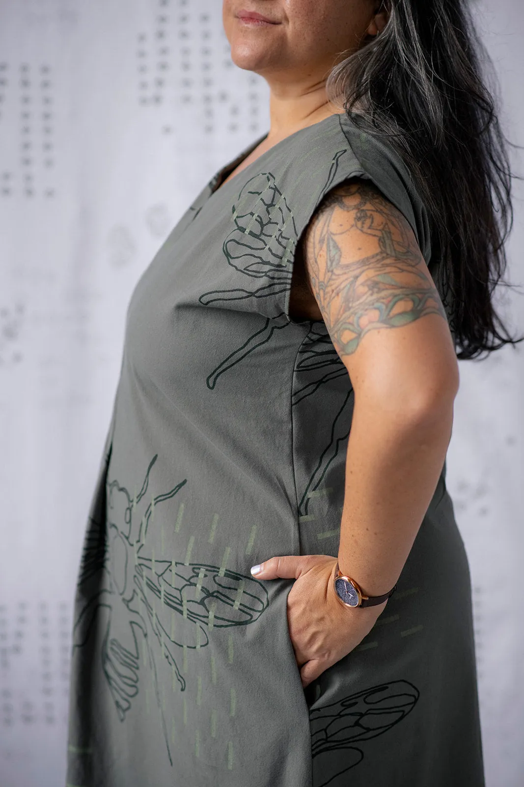 Shelter Dress - Pesto sold by Smoking Lily product image thumbnail 4