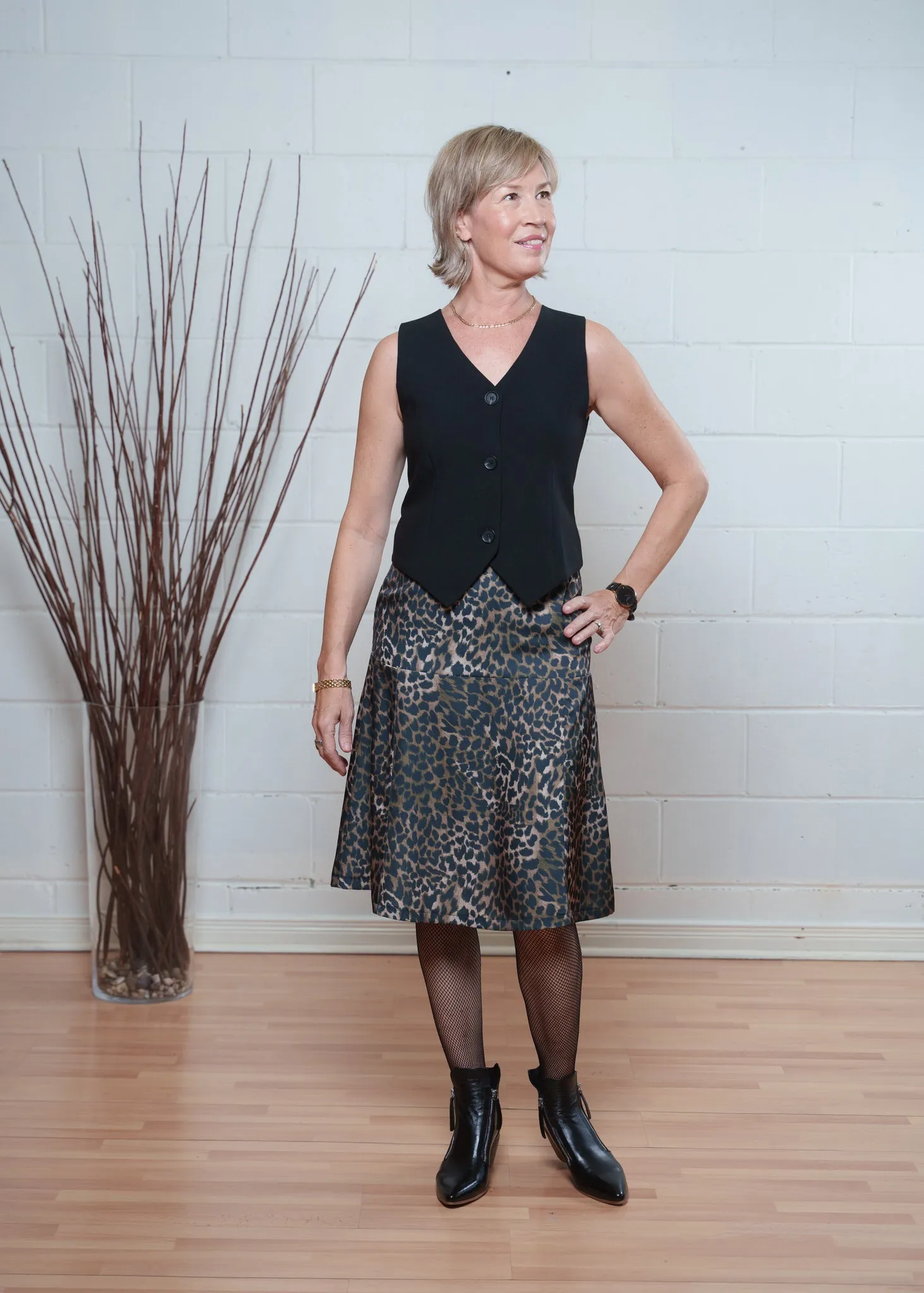 Avon skirt - leopard print sold by Studio Dianne product image thumbnail 3