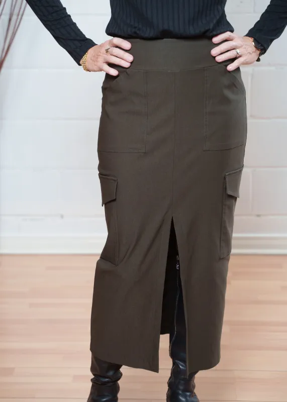 Whynn Cargo skirt - stretch twill sold by Studio Dianne