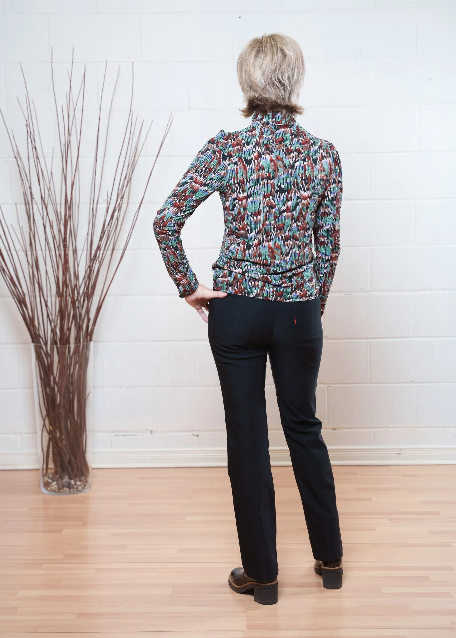 Oula puff sleeve top - crepe knit sold by Studio Dianne product image thumbnail 4