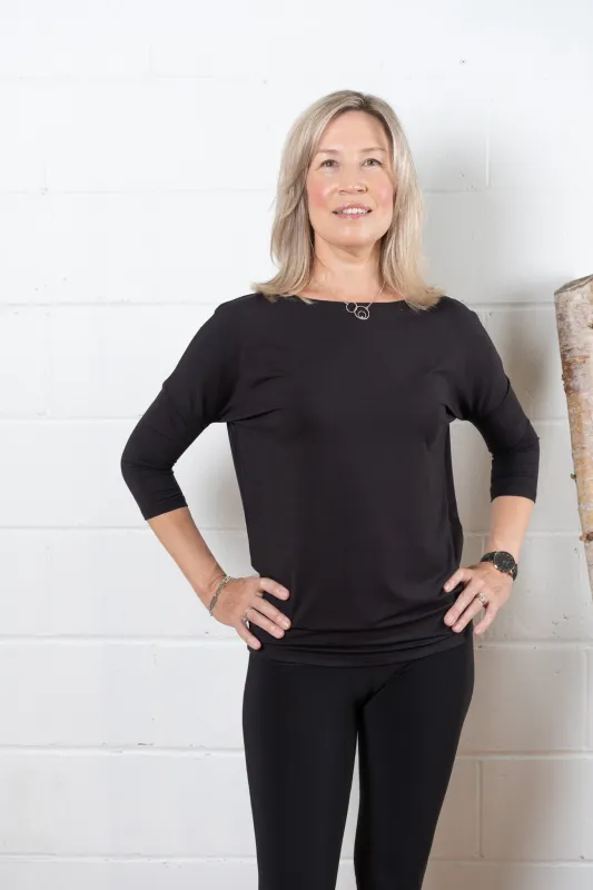 Ella top 3/4 Sleeve - viscose sold by Studio Dianne