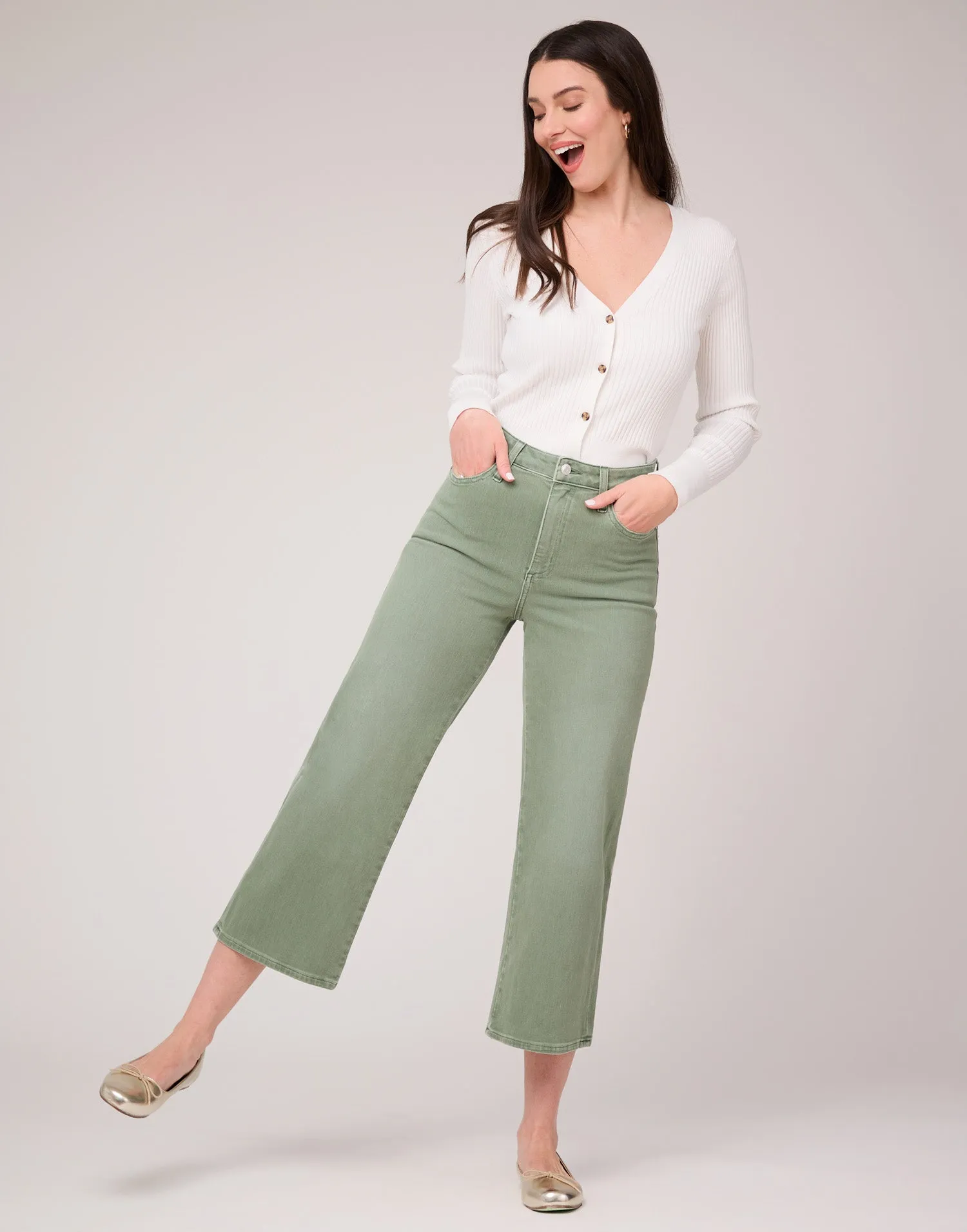 LILY WIDE LEG JEANS / BEACH GRASS sold by Yoga Jeans product image thumbnail 5