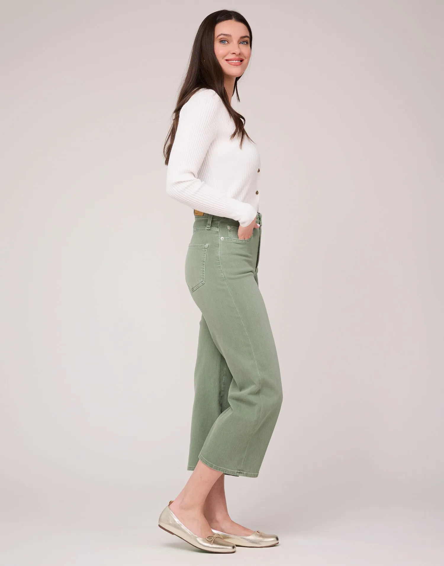 LILY WIDE LEG JEANS / BEACH GRASS sold by Yoga Jeans product image thumbnail 3