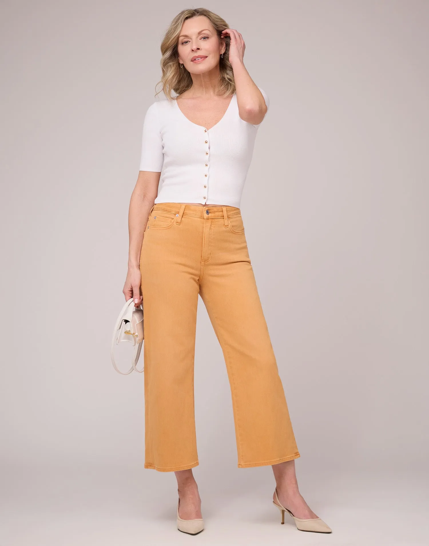 LILY WIDE LEG JEANS / CORAL REEF sold by Yoga Jeans