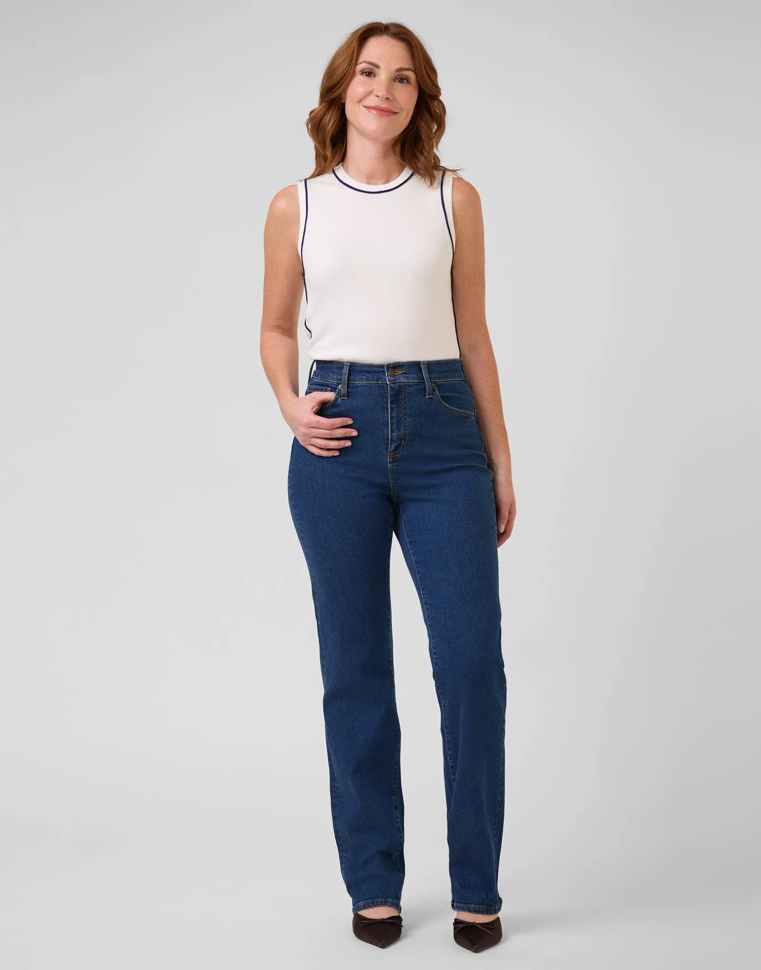 CHLOE STRAIGHT JEANS / HERITAGE BLUE sold by Yoga Jeans product image thumbnail 2