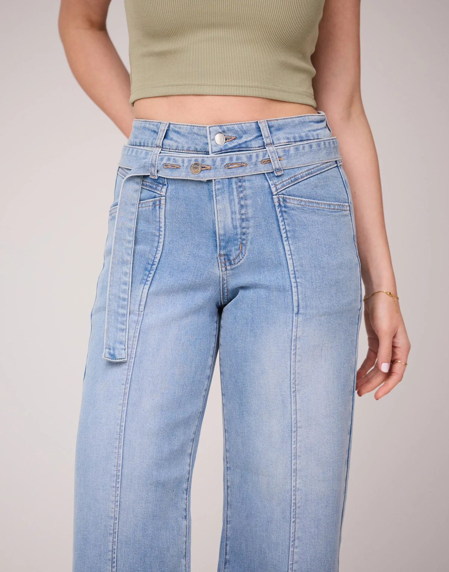 LILY WIDE LEG JEANS / COTTAGE BLUE sold by Yoga Jeans product image thumbnail 4