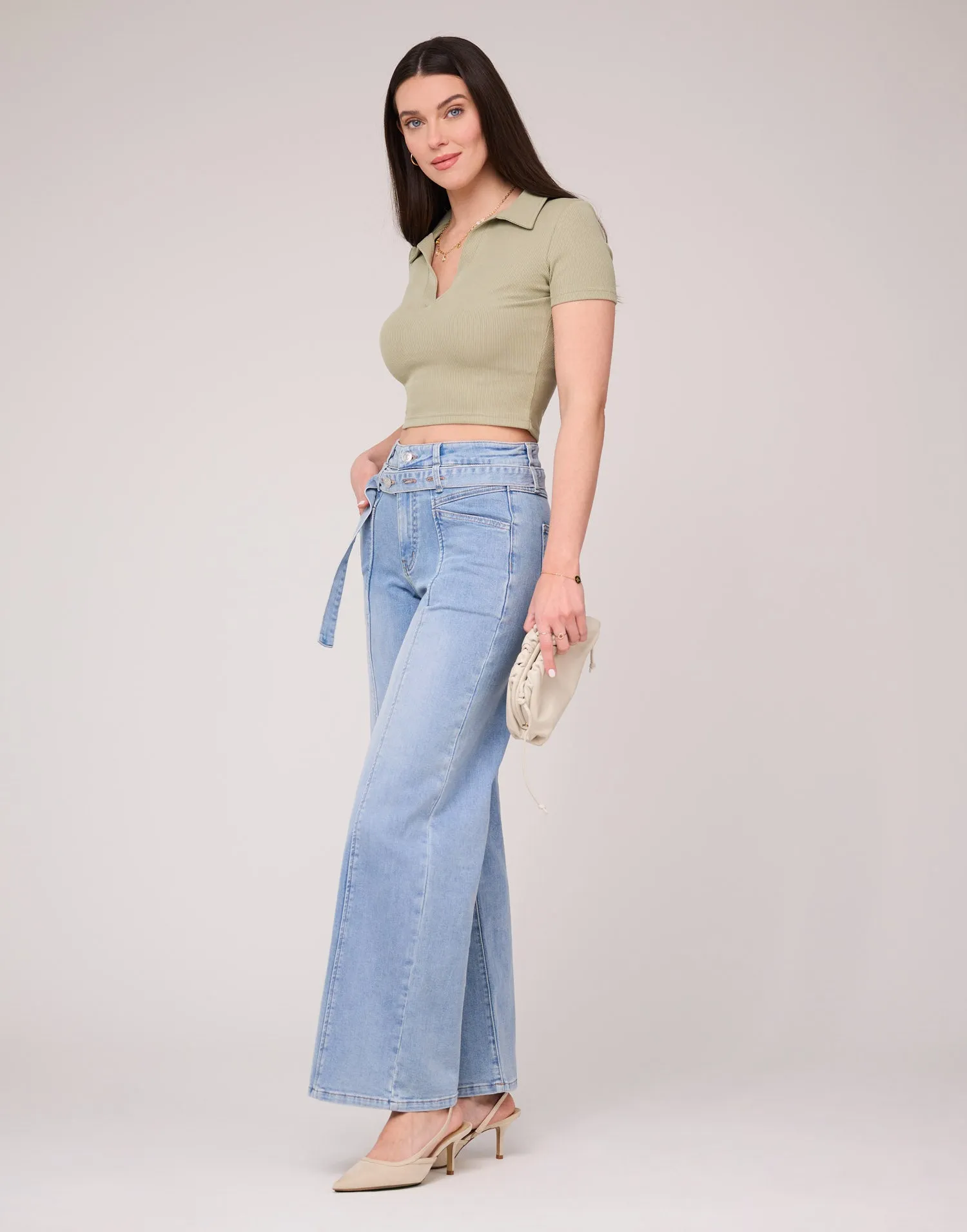 LILY WIDE LEG JEANS / COTTAGE BLUE sold by Yoga Jeans product image thumbnail 3