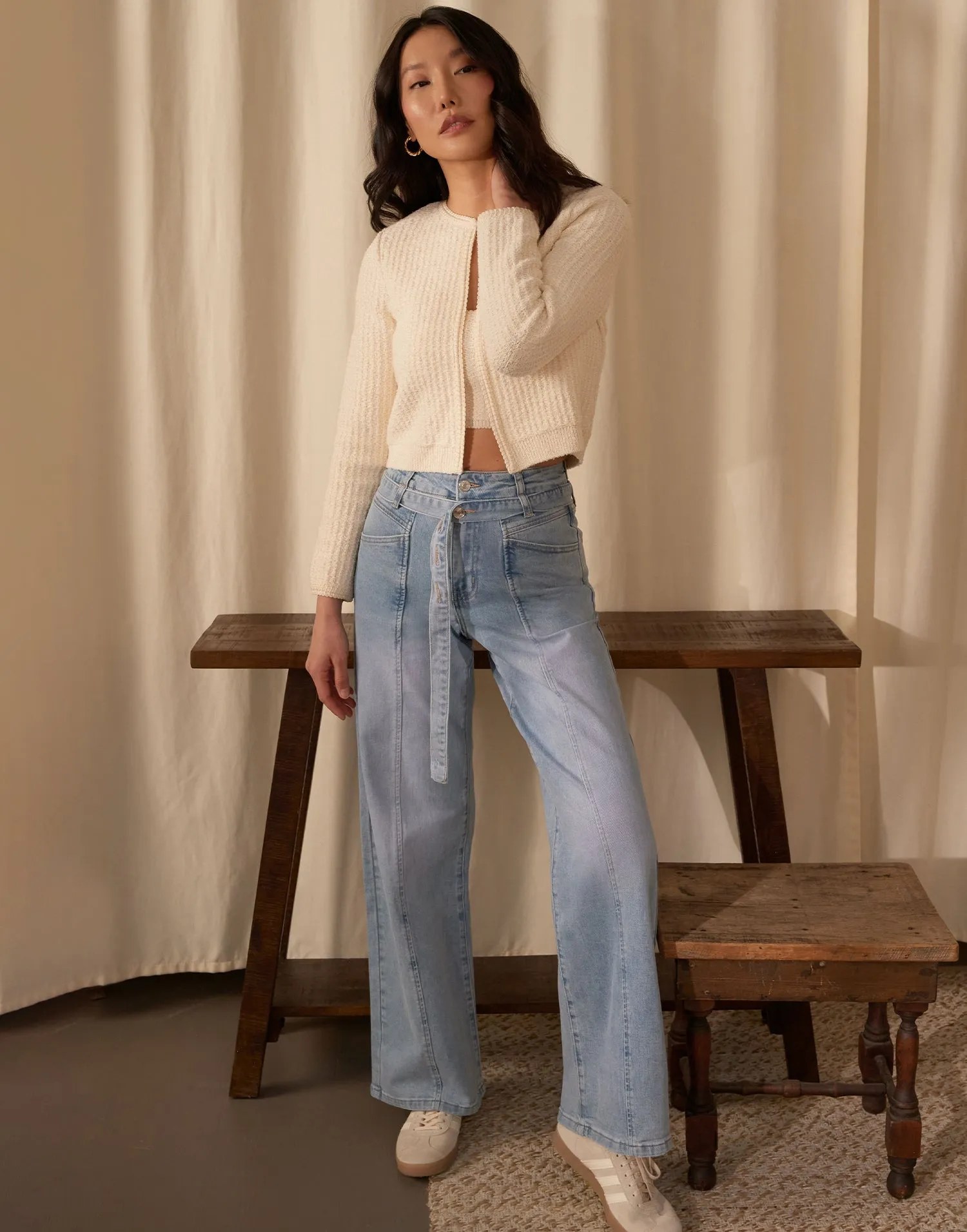 LILY WIDE LEG JEANS / COTTAGE BLUE sold by Yoga Jeans