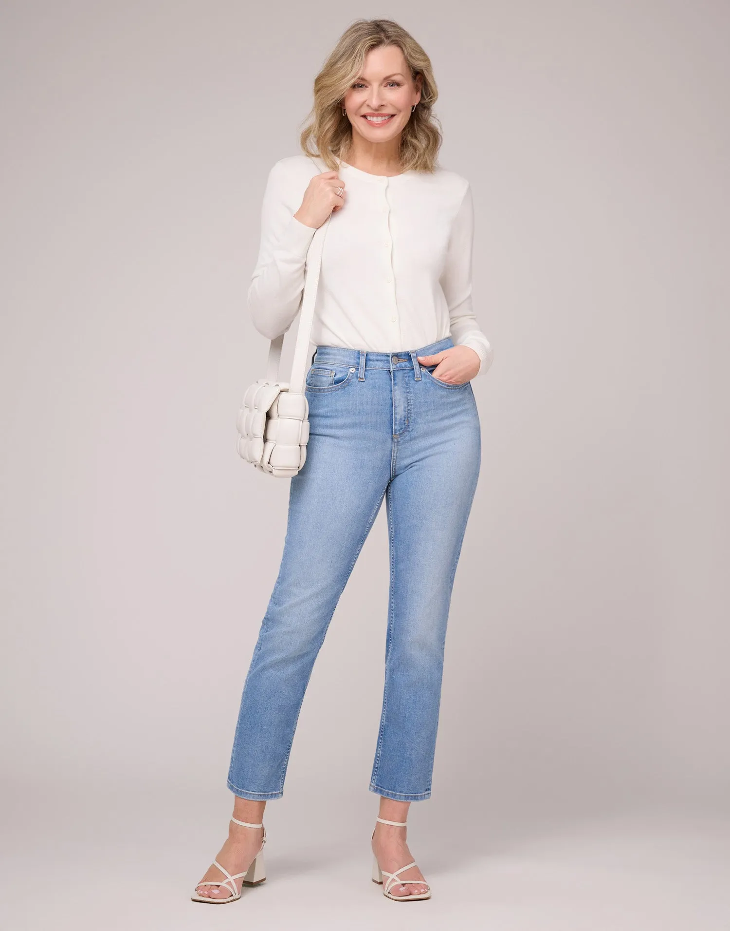 CHLOE STRAIGHT JEANS / SURF BLUE sold by Yoga Jeans