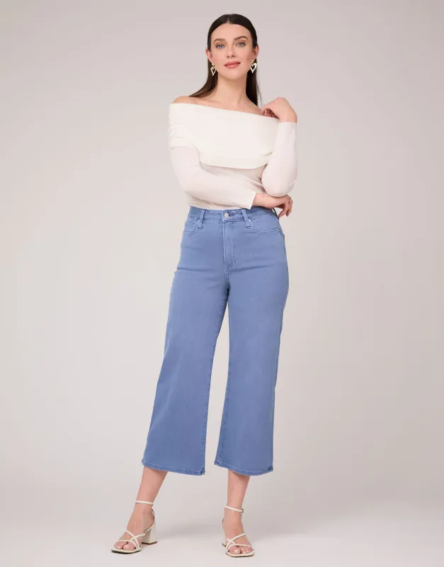 LILY WIDE LEG JEANS / PARADISE BLUE sold by Yoga Jeans