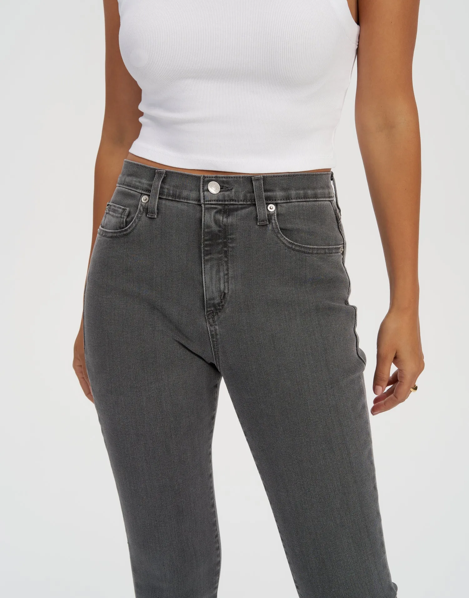 RACHEL SKINNY JEANS / 30" WASHED GREY STEEL sold by Yoga Jeans product image thumbnail 5