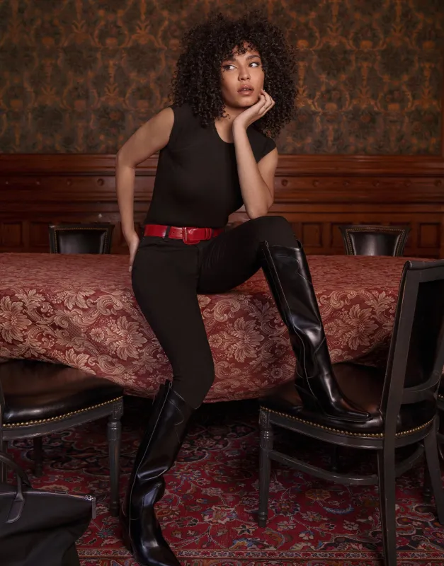 RACHEL CLASSIC RISE SKINNY JEANS / BLACK sold by Yoga Jeans