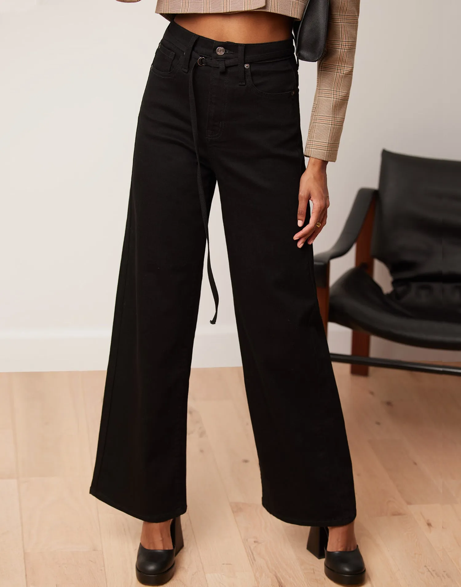 LILY WIDE LEG JEANS / BLACK sold by Yoga Jeans product image thumbnail 5