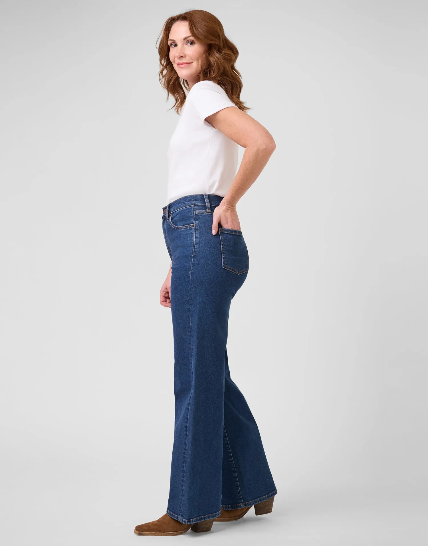 LILY WIDE LEG JEANS / HERITAGE BLUE sold by Yoga Jeans product image thumbnail 4