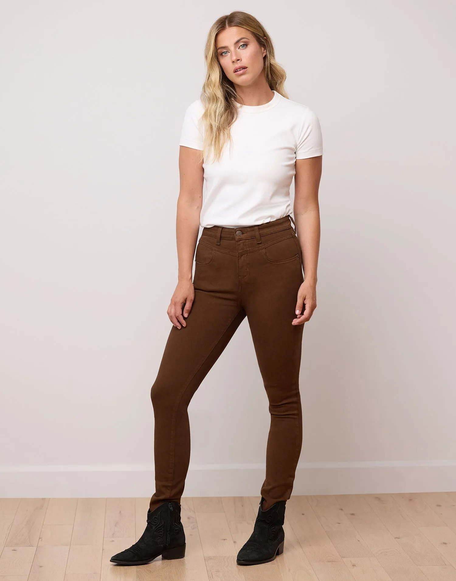 RACHEL SKINNY JEANS / COCOA BROWN sold by Yoga Jeans product image thumbnail 2