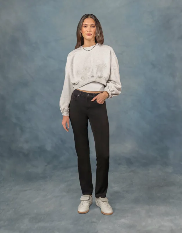 CHLOE STRAIGHT JEANS / 31" BLACK sold by Yoga Jeans