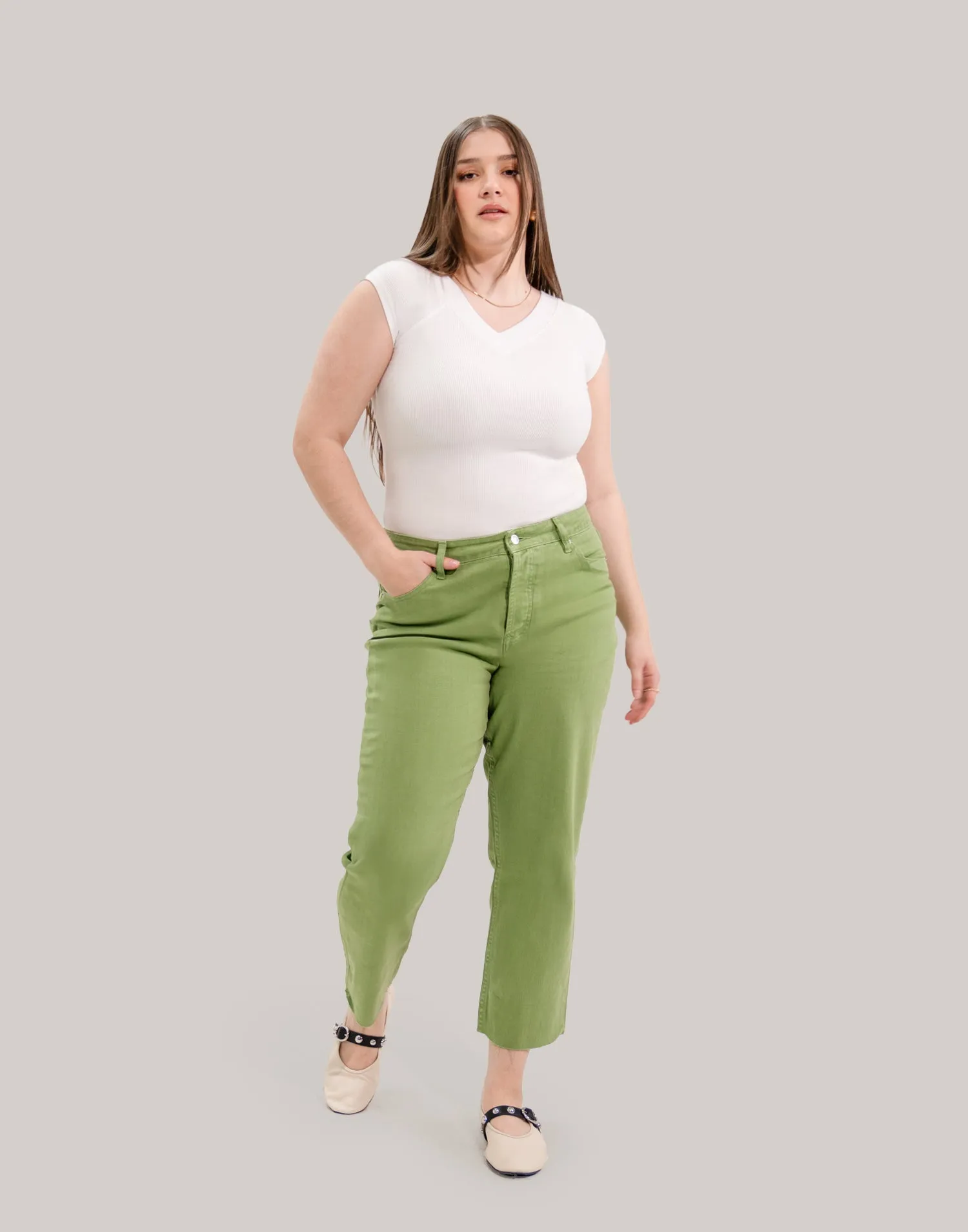 CHLOE STRAIGHT JEANS / GREEN EYES sold by Yoga Jeans product image thumbnail 2