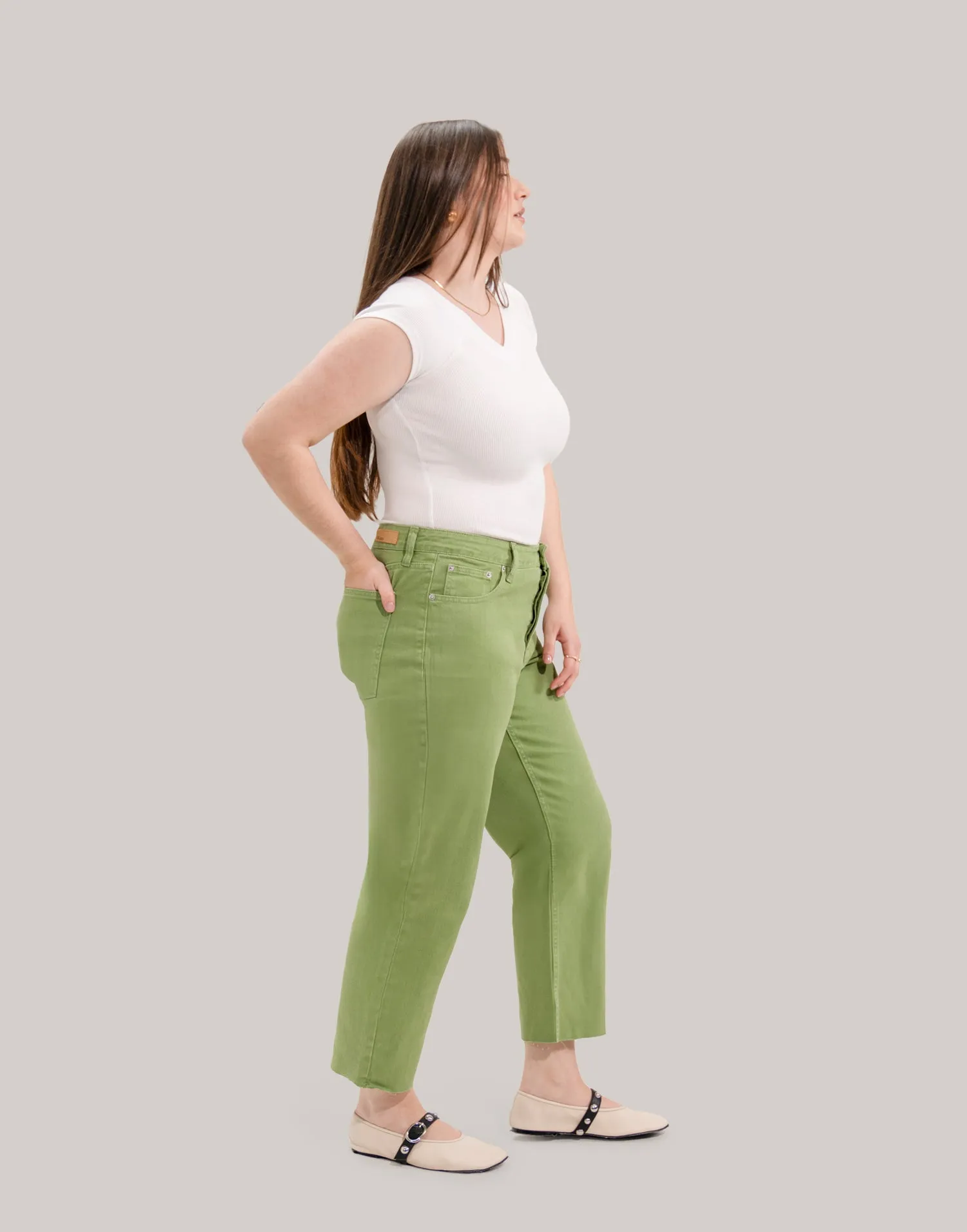 CHLOE STRAIGHT JEANS / GREEN EYES sold by Yoga Jeans product image thumbnail 3