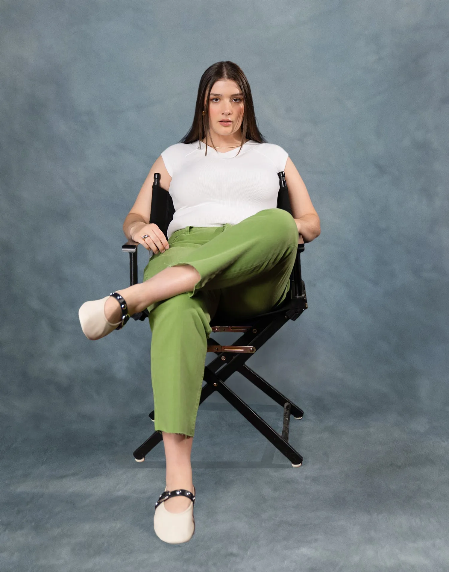 CHLOE STRAIGHT JEANS / GREEN EYES sold by Yoga Jeans