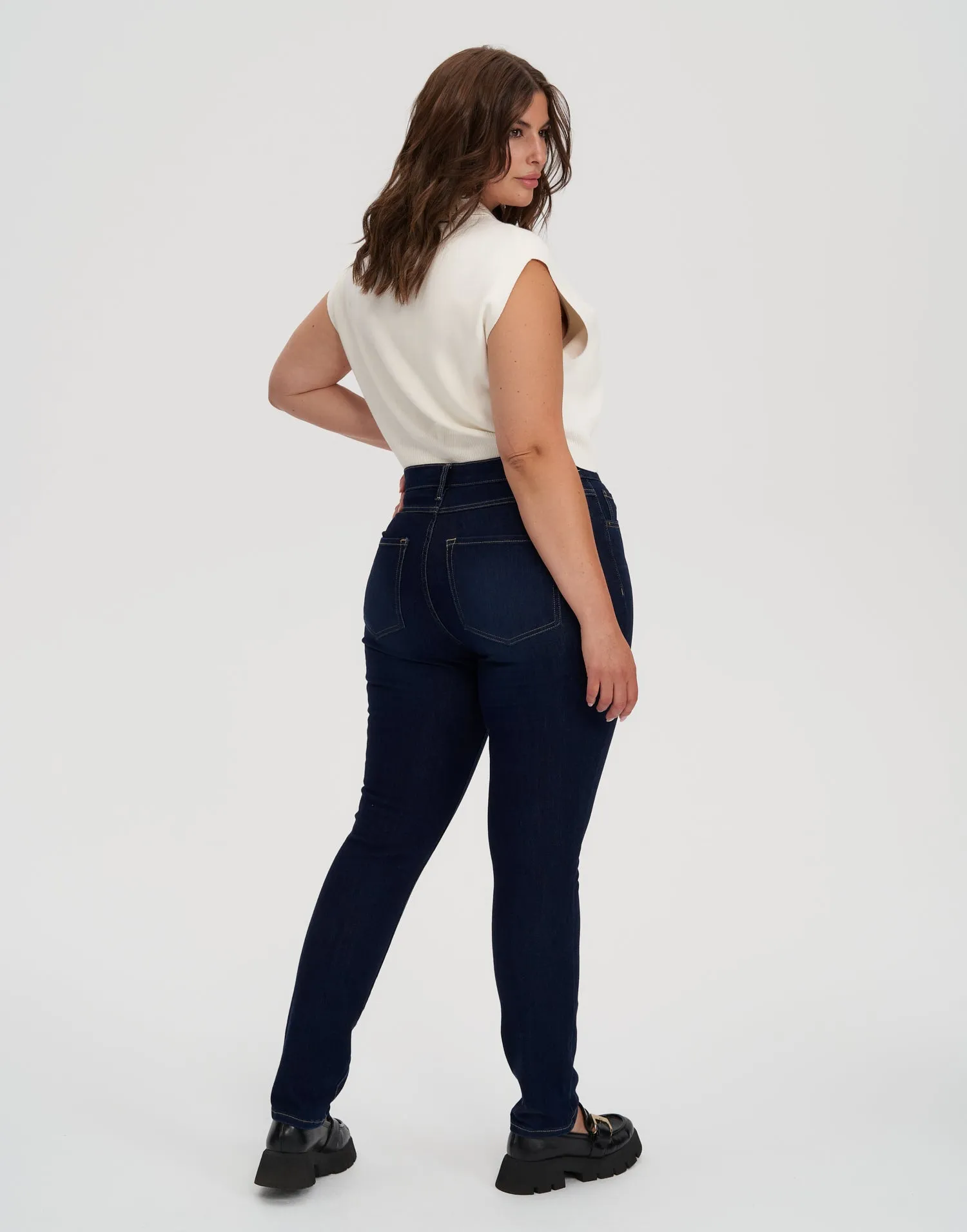 RACHEL SKINNY JEANS / 30" DARK INDIE sold by Yoga Jeans product image thumbnail 4