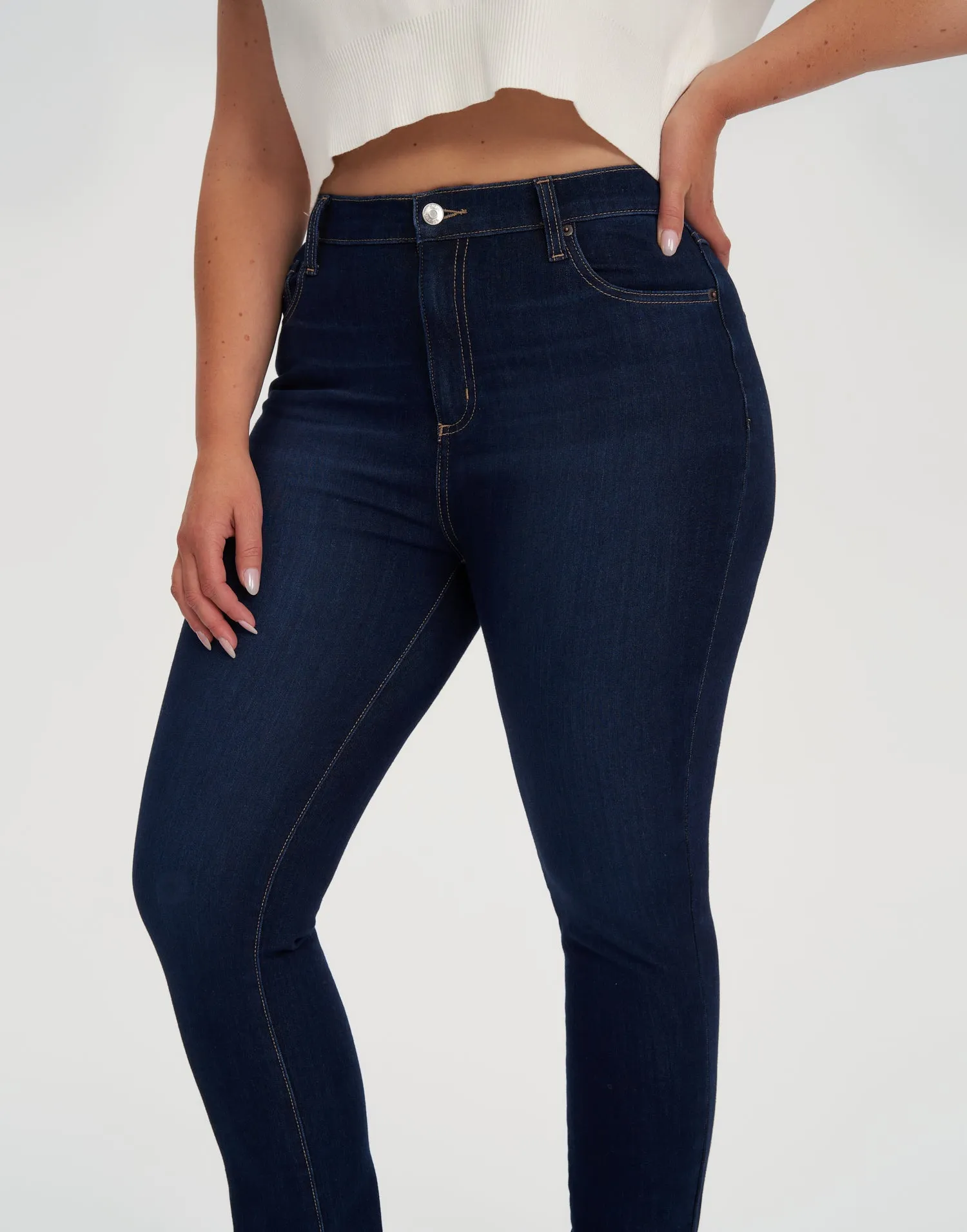 RACHEL SKINNY JEANS / 30" DARK INDIE sold by Yoga Jeans product image thumbnail 3