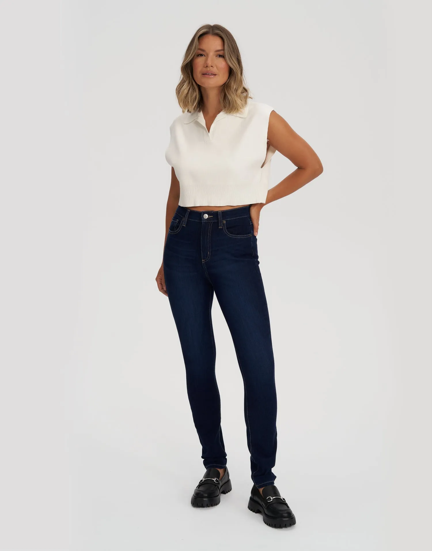 RACHEL SKINNY JEANS / 30" DARK INDIE sold by Yoga Jeans product image thumbnail 5