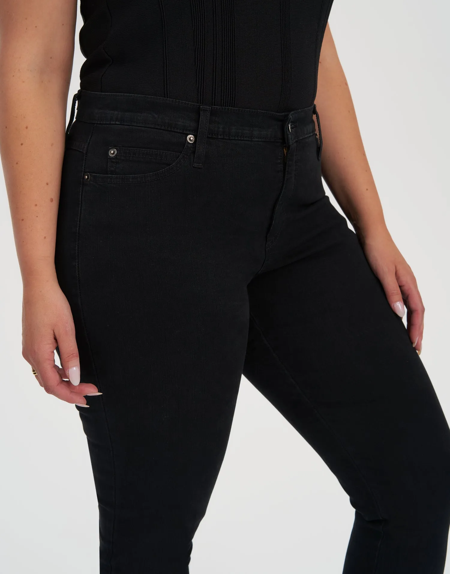 RACHEL SKINNY JEANS / 33" OVERDYE BLACK sold by Yoga Jeans product image thumbnail 3