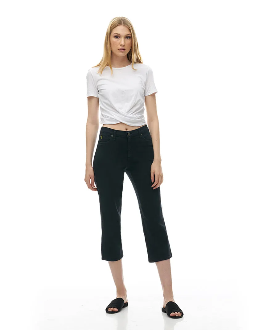 CHLOE CROP STRAIGHT JEANS / Black sold by Yoga Jeans