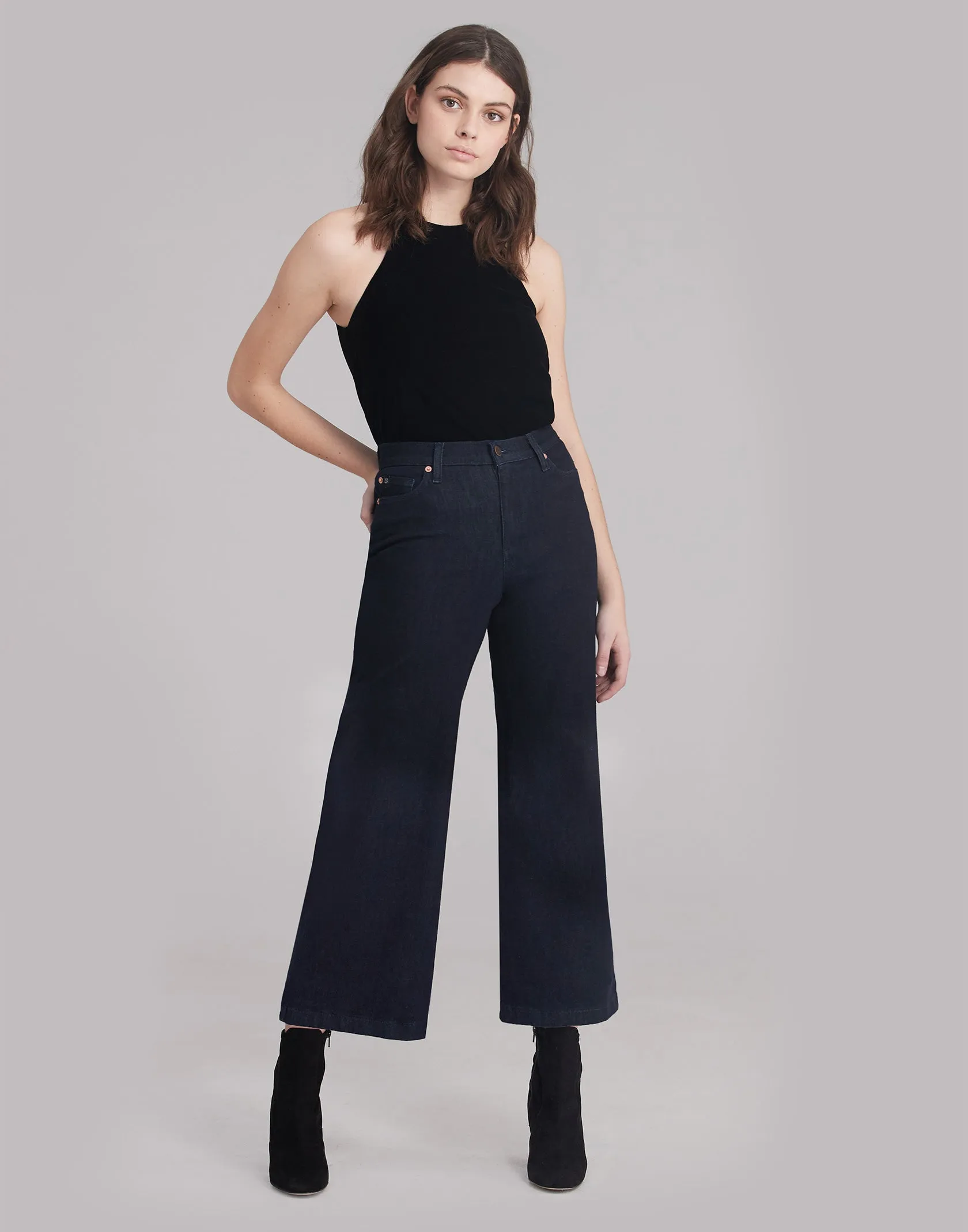 LILY WIDE LEG JEANS / AQUA sold by Yoga Jeans