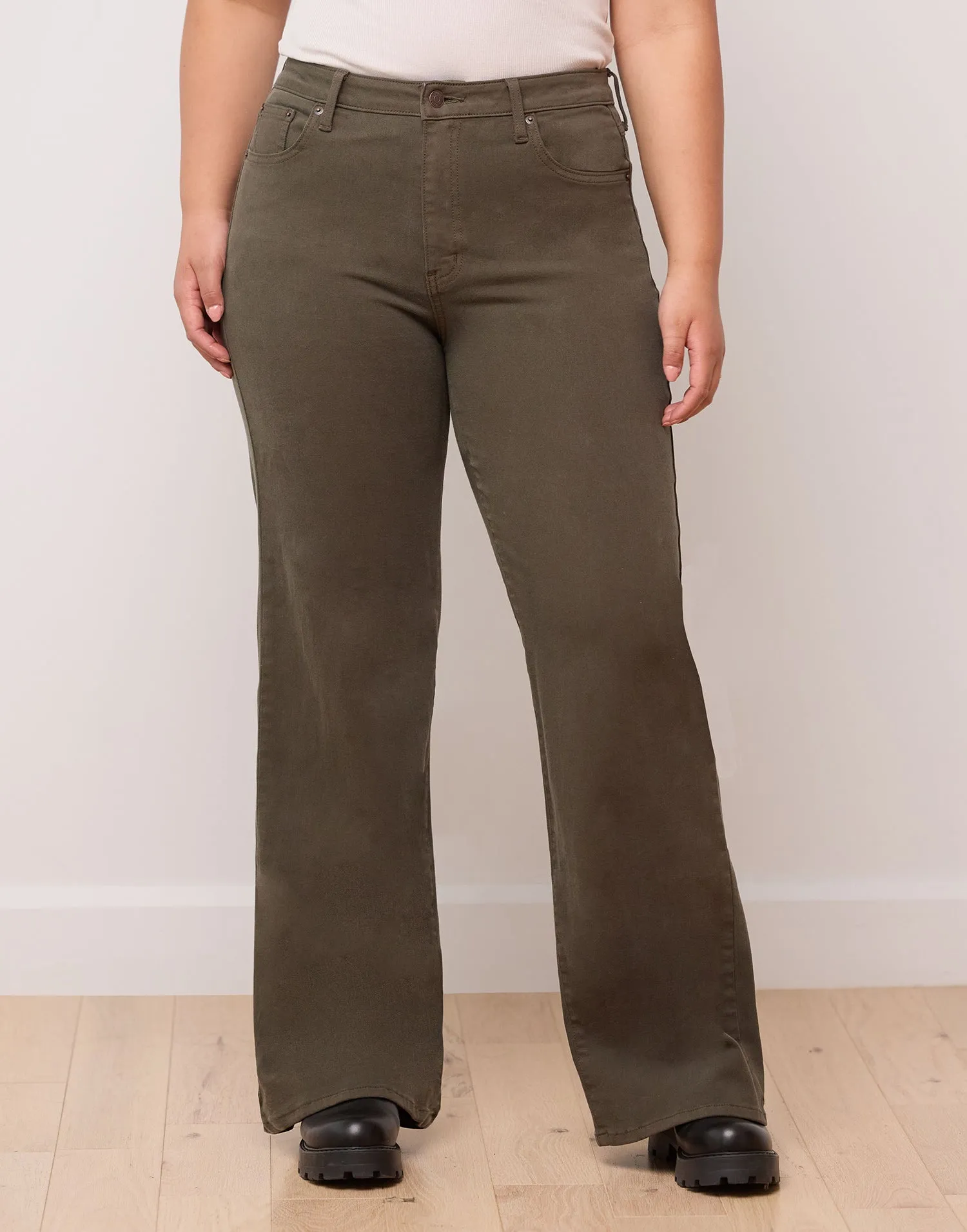 LILY WIDE LEG JEANS / VERT FONCE sold by Yoga Jeans product image thumbnail 5