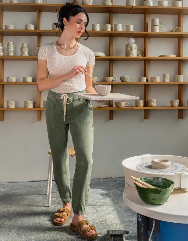 MALIA RELAXED JEANS / BEACH GRASS sold by Yoga Jeans