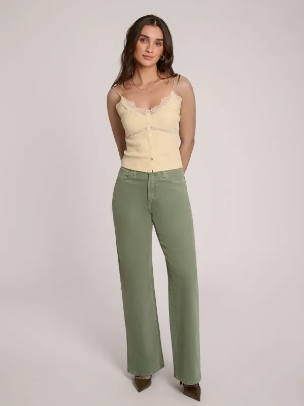LILY WIDE LEG JEANS / BEACH GRASS sold by Yoga Jeans