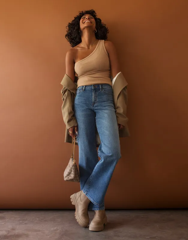 LILY WIDE LEG JEANS / FADED BLUE sold by Yoga Jeans