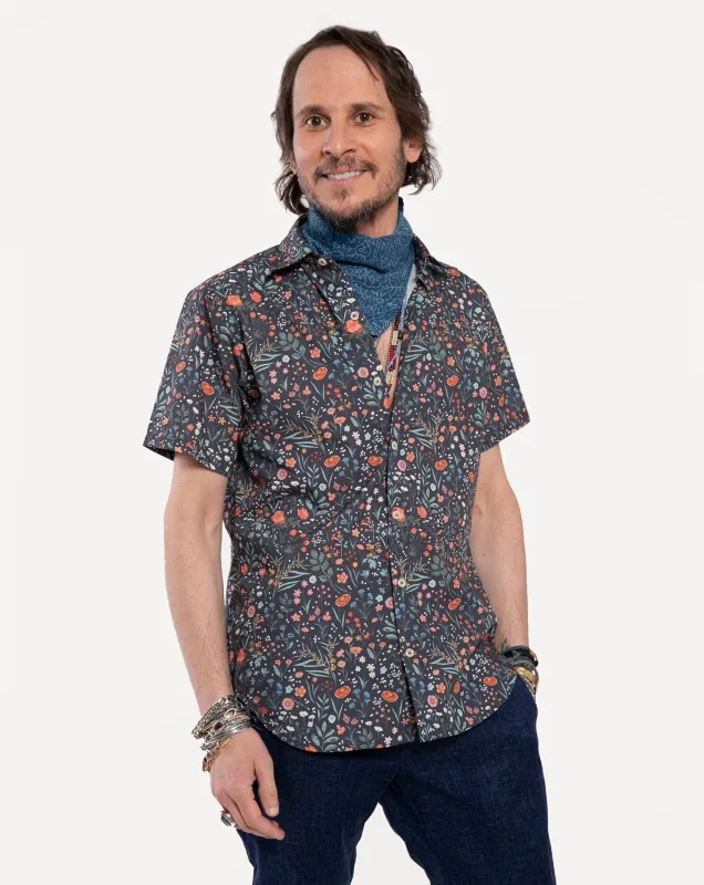 Short Sleeve Dylan Shirt | Garden Nights sold by 18 Waits