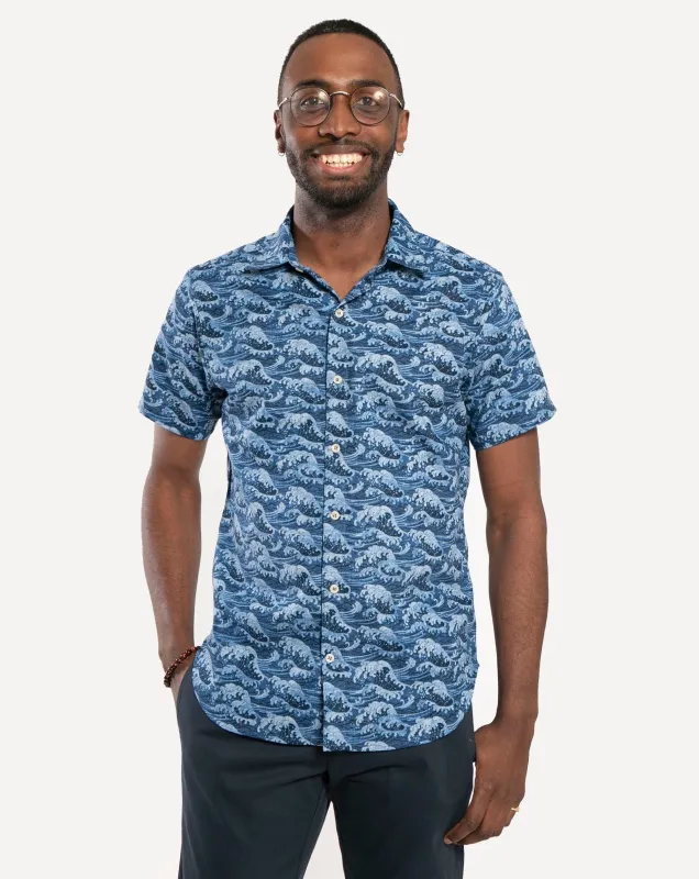 Short Sleeve Dylan Shirt | The Great Wave sold by 18 Waits