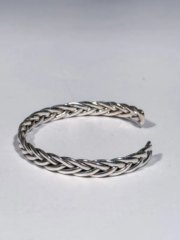 The Cuff Series | Braided Silver made by 18 Waits