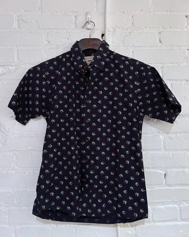 Vintage Short Sleeve Dylan | Flowers on Navy sold by 18 Waits