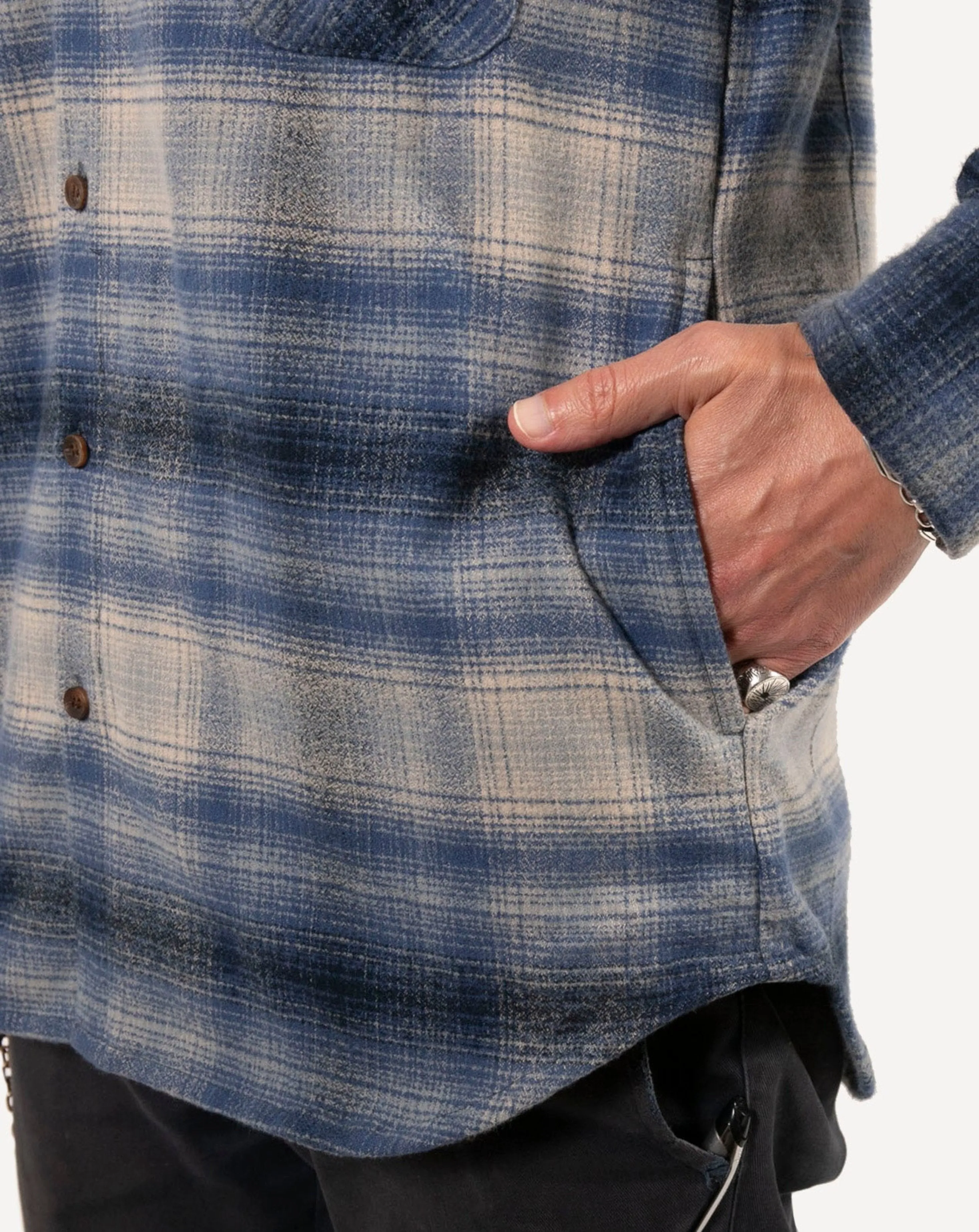 Woodsman Shirt | Sky Blue Sky Plaid sold by 18 Waits product image thumbnail 4