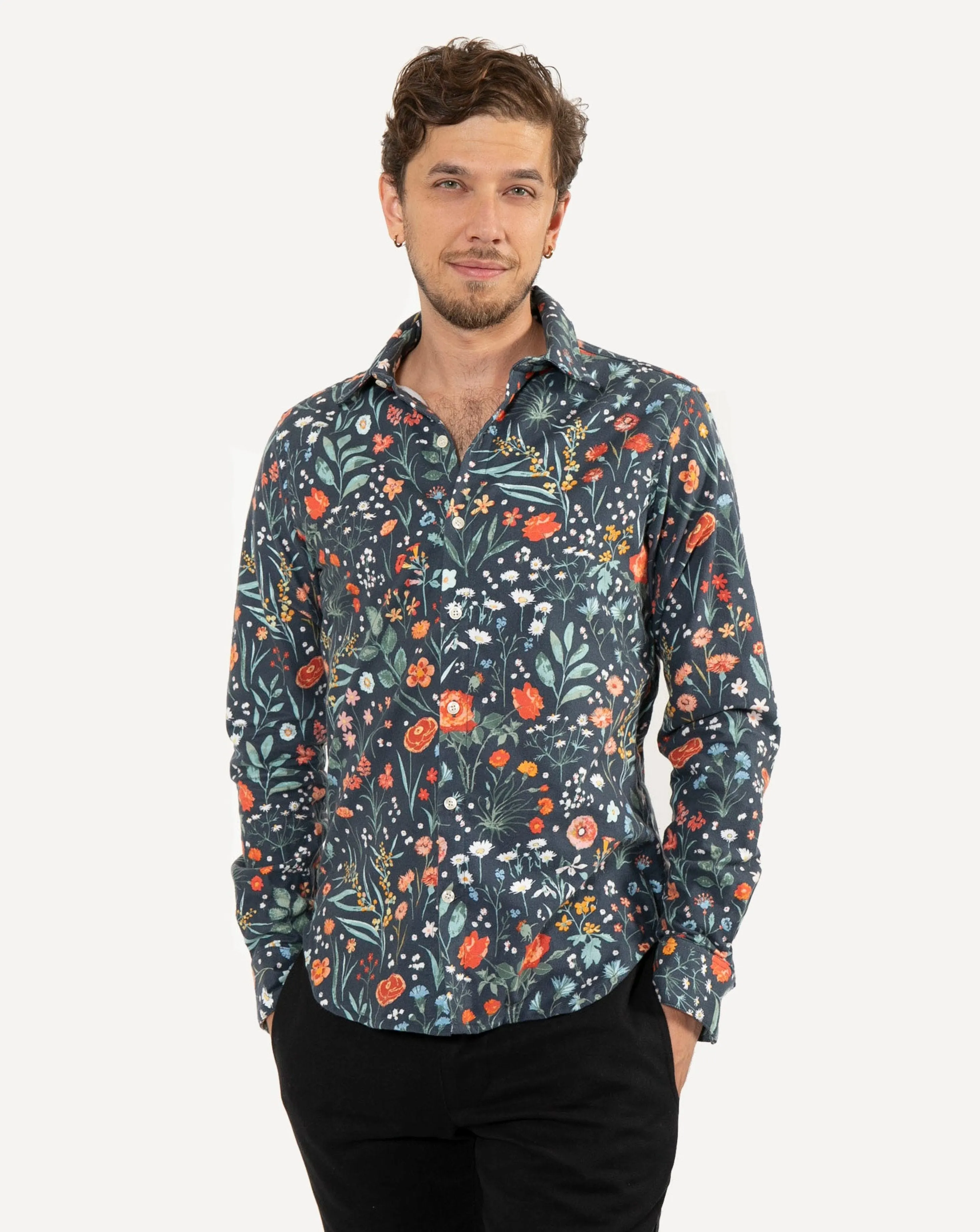 Long Sleeve Dylan Shirt | Garden Nights - Flannel sold by 18 Waits