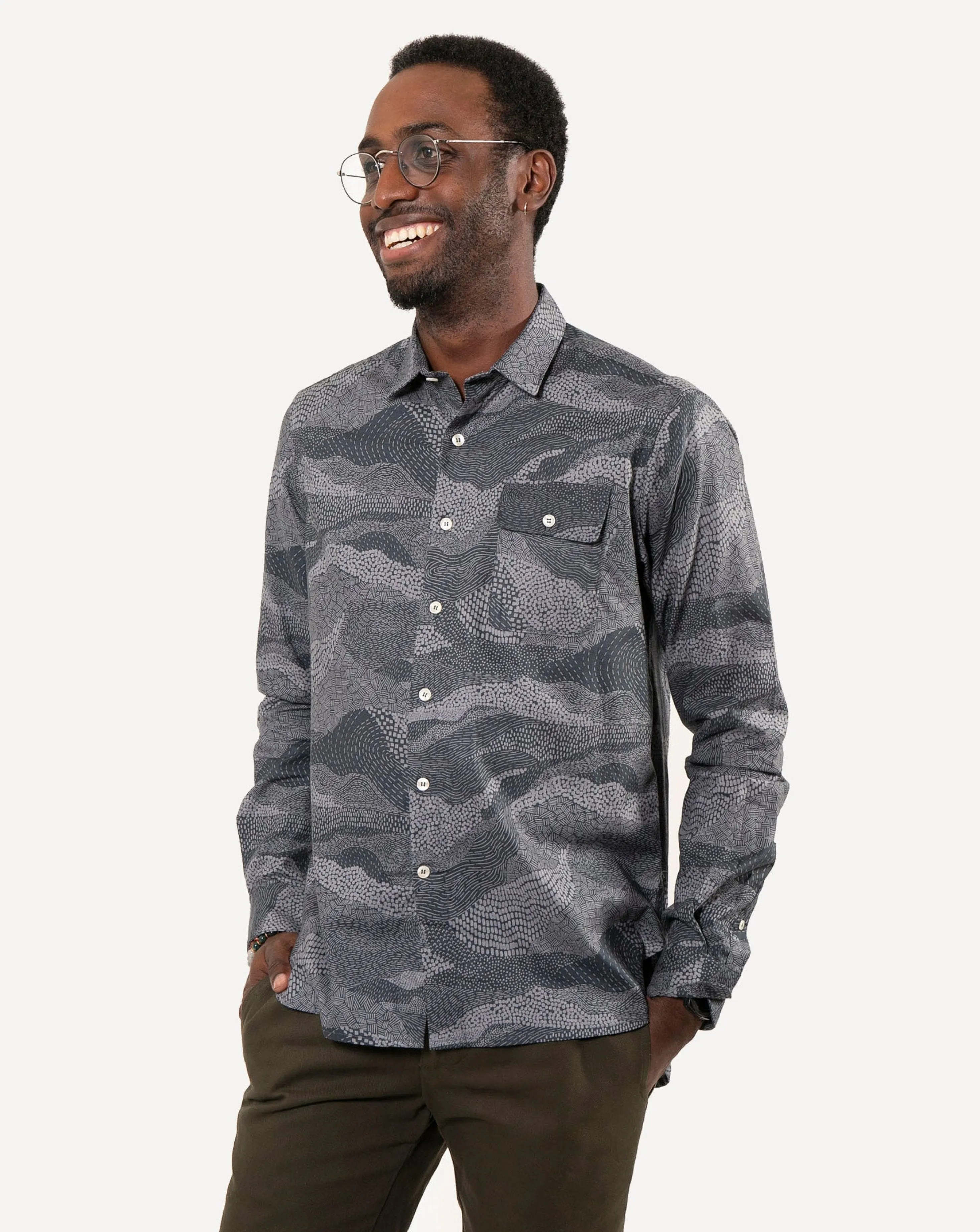 Long Sleeve Neuwirth Shirt | Midnight Mountains sold by 18 Waits product image thumbnail 2