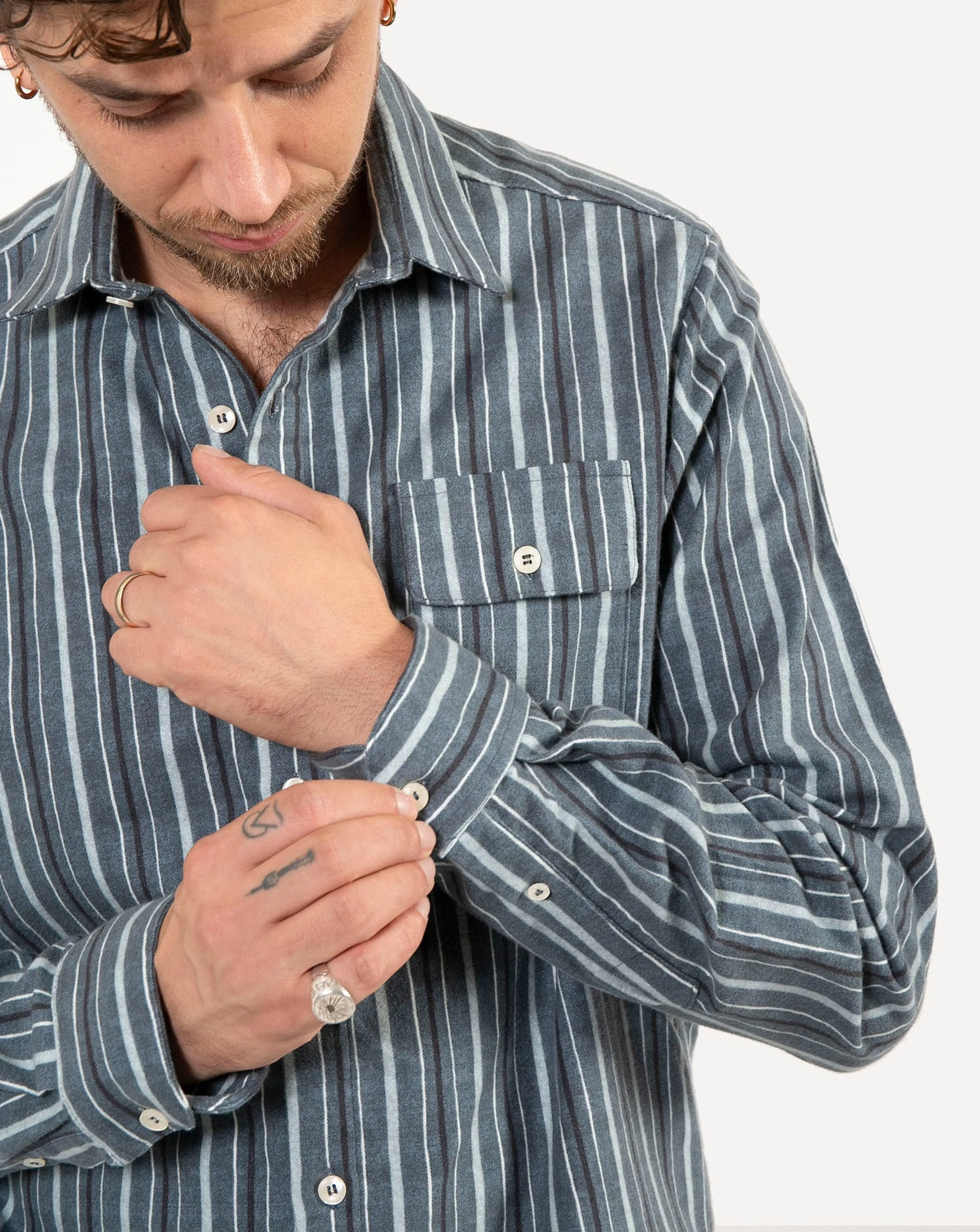 Long Sleeve Neuwirth Shirt | High Tide Night - Flannel sold by 18 Waits product image thumbnail 4