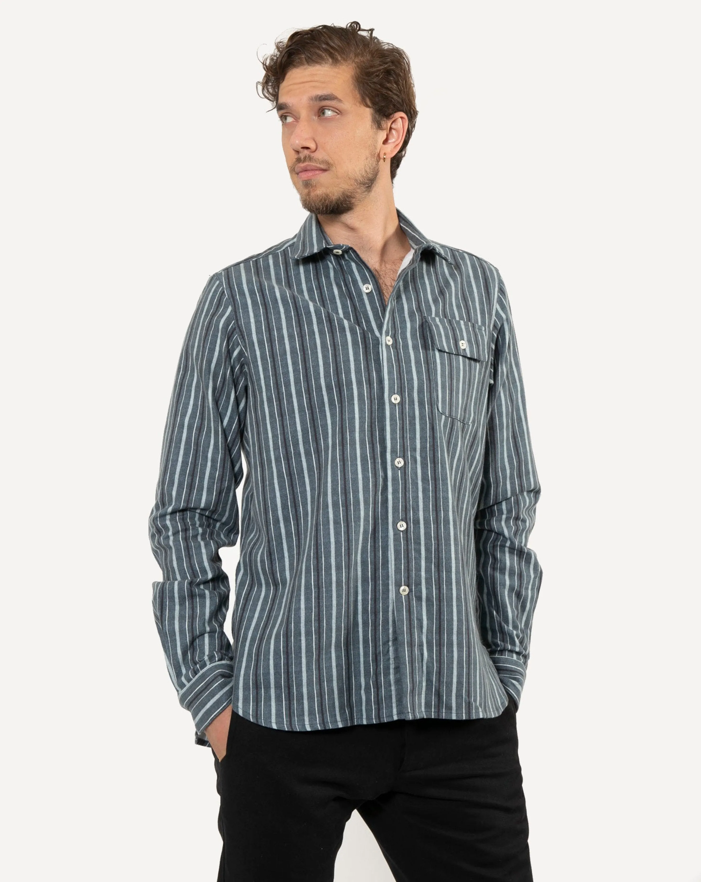 Long Sleeve Neuwirth Shirt | High Tide Night - Flannel sold by 18 Waits product image thumbnail 2