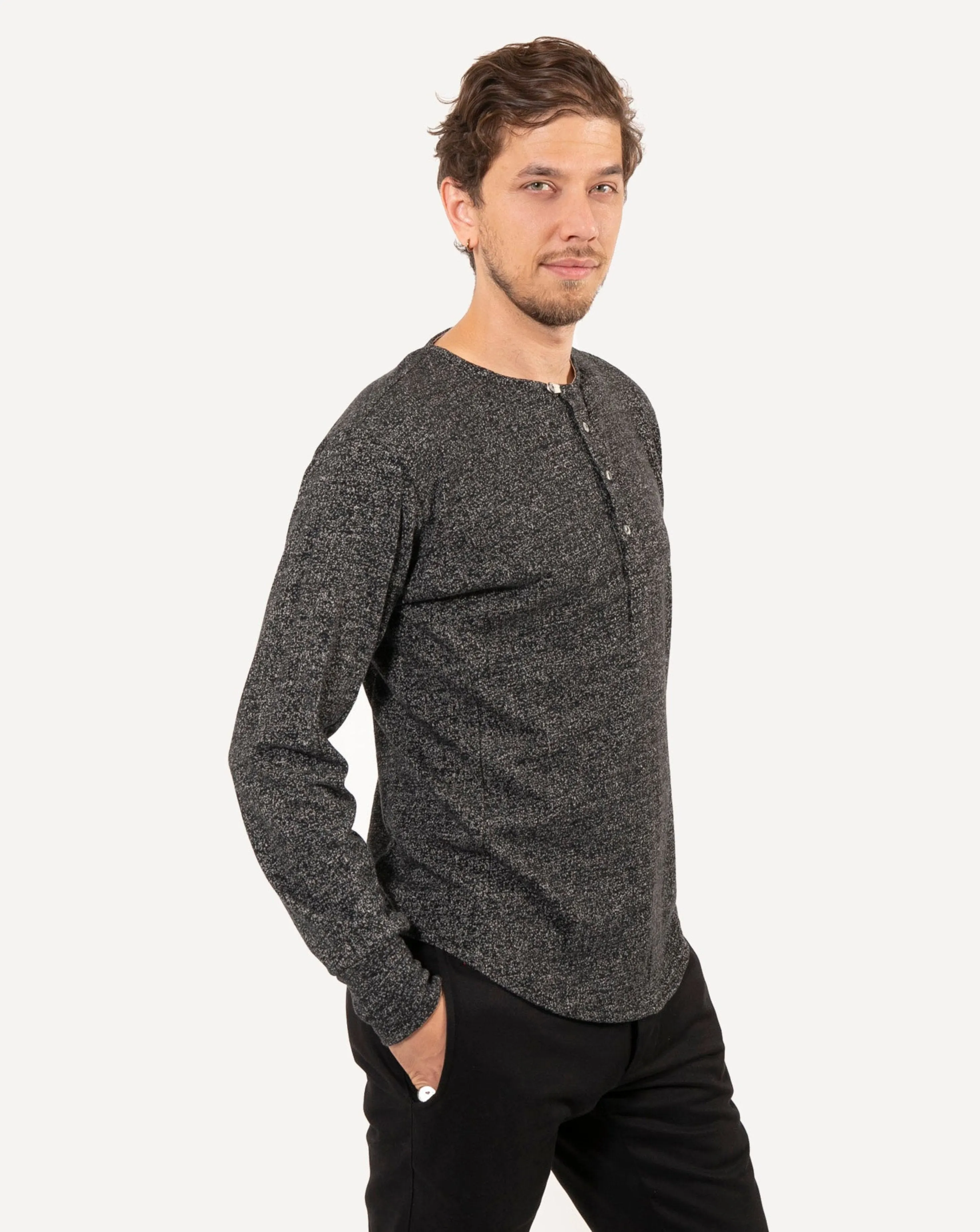 Heritage Henley | Two-Tone B+W Fleece sold by 18 Waits product image thumbnail 2