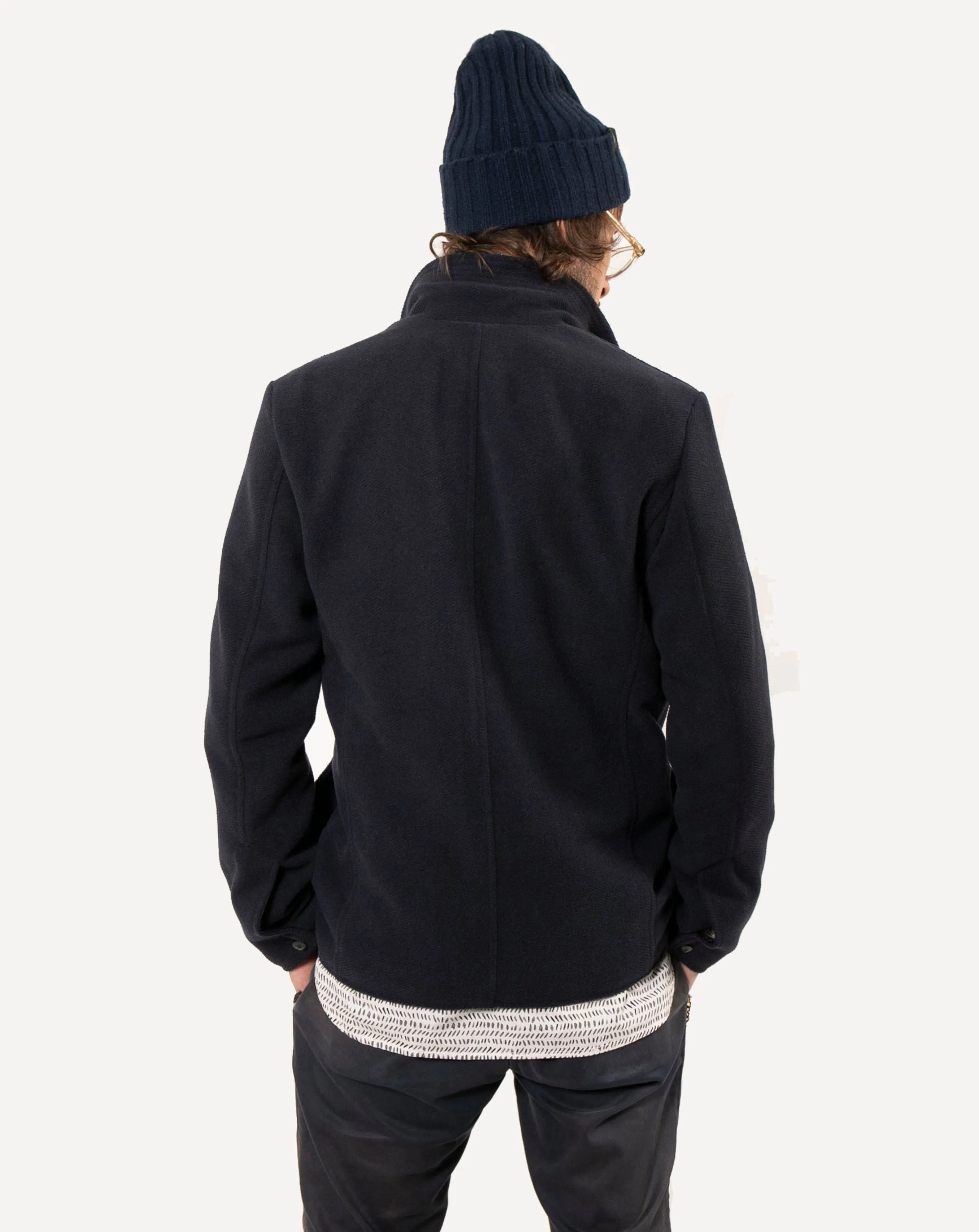 Baumer | Deep Sea Herringbone Wool sold by 18 Waits product image thumbnail 4