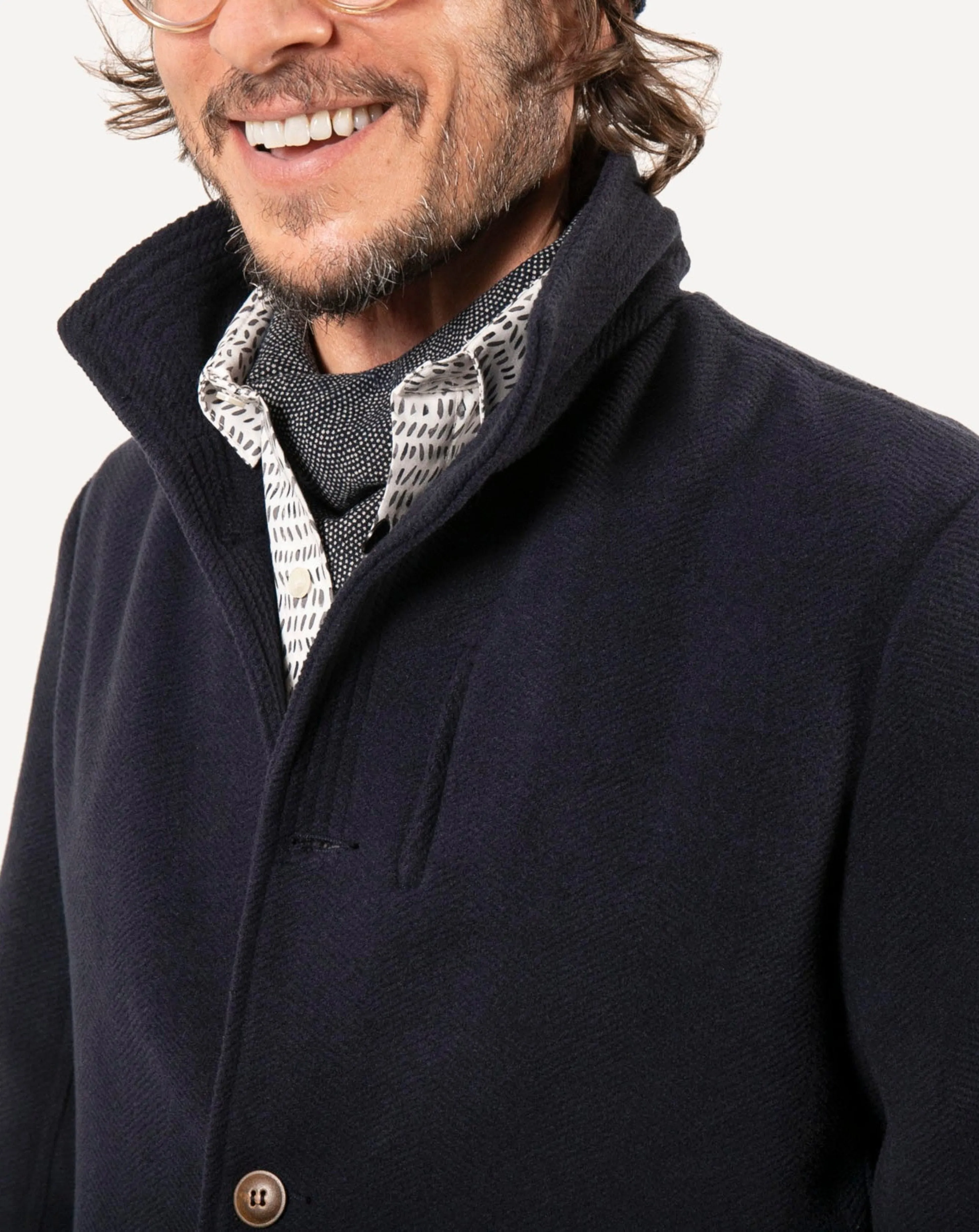 Baumer | Deep Sea Herringbone Wool sold by 18 Waits product image thumbnail 5