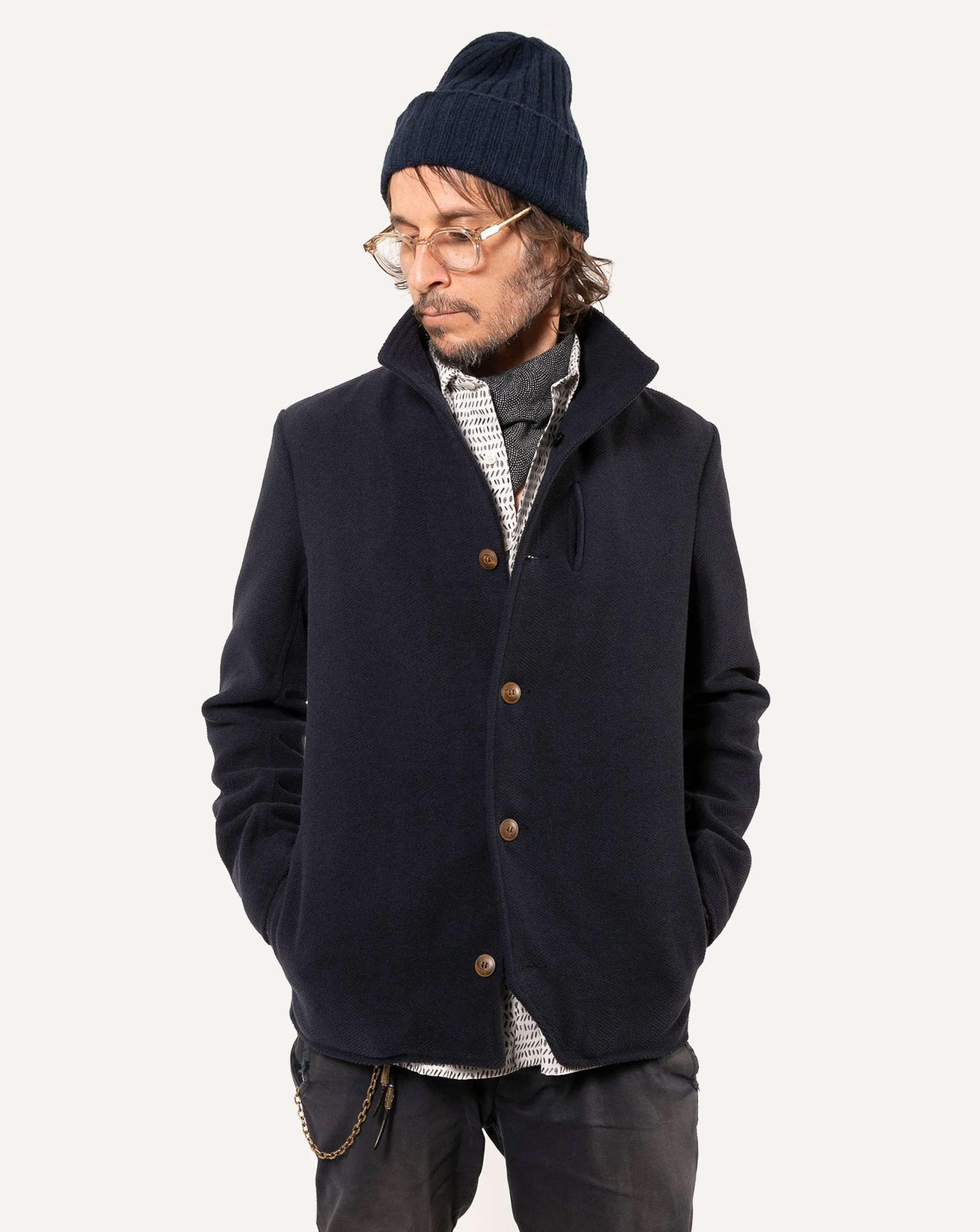 Baumer | Deep Sea Herringbone Wool sold by 18 Waits product image thumbnail 2