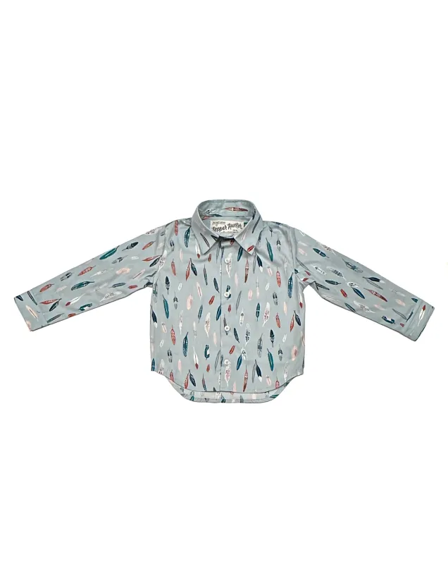 Long Sleeve Shirt | Metallic Feathers sold by 18 Waits
